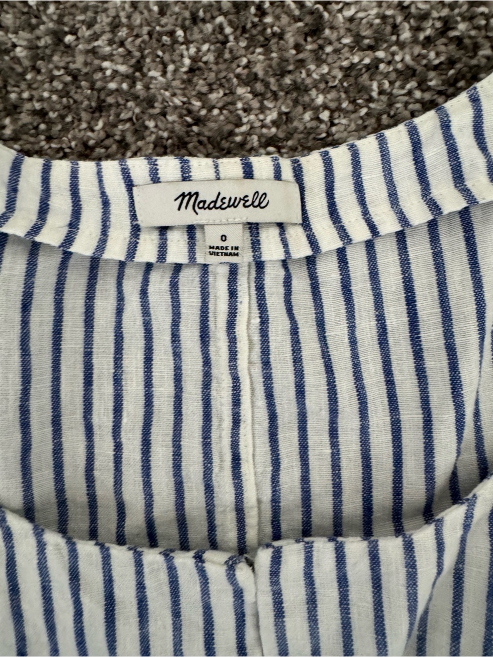 Madewell Striped Linen Scoop Neck Tank - Picture 4 of 4